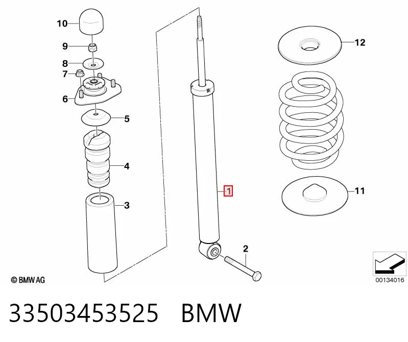 33503453525 BMW Амортизатори задні