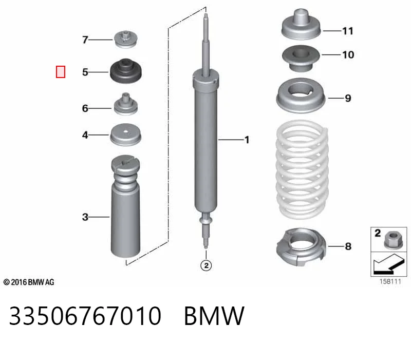 33506767010 BMW Опора амортизатора