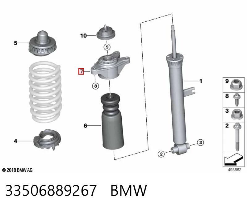 33506889267 BMW Опора амортизатора