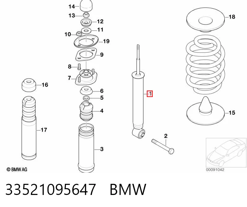 33521095647 BMW Амортизатори задні