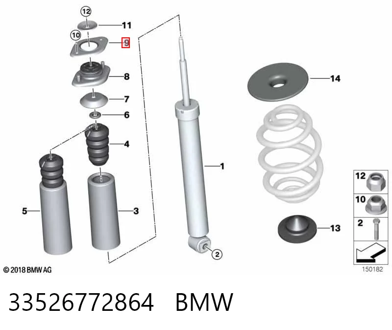  Опора амортизатора заднього BMW 3 