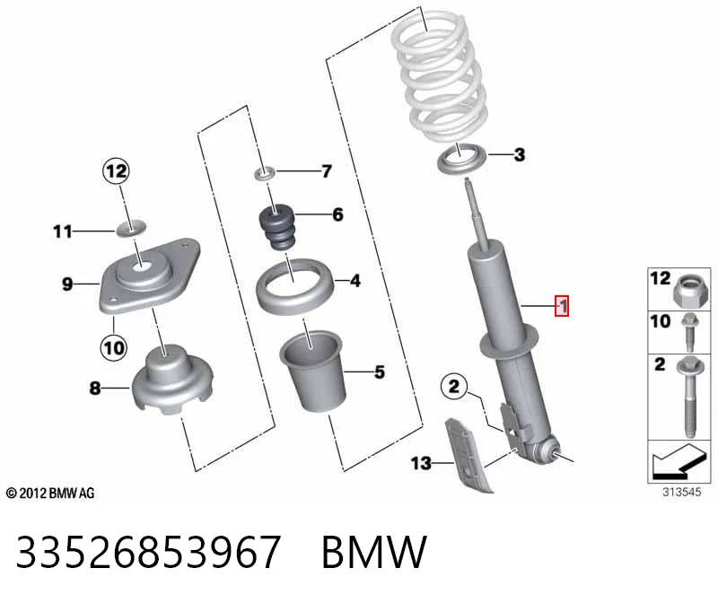 33526853967 BMW Амортизатори задні