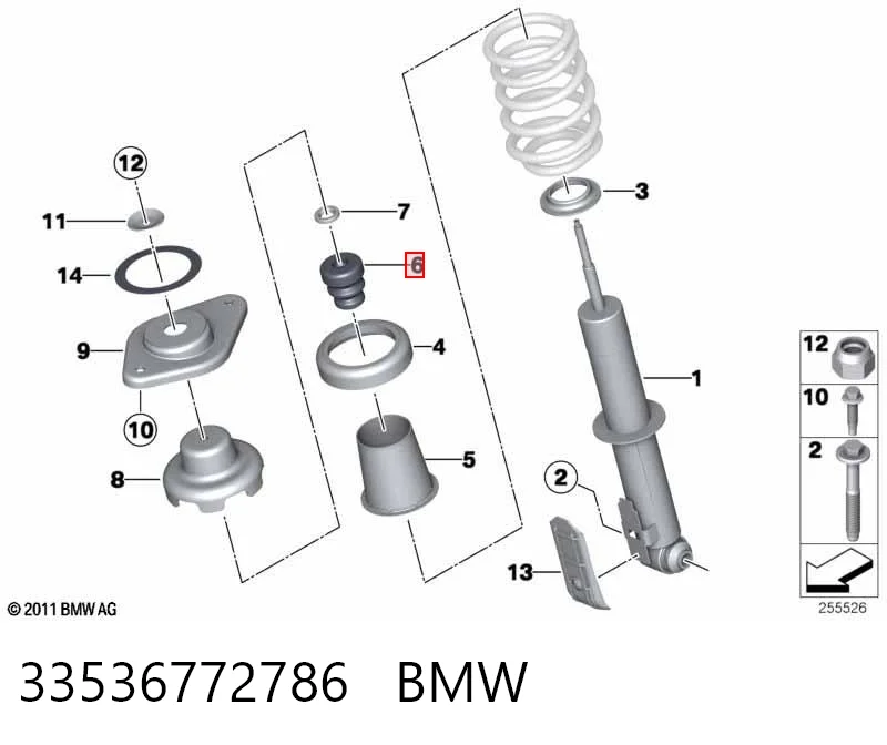 33536772786 BMW Буфер заднього амортизатора