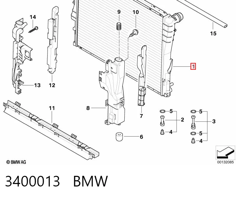 3400013 BMW Радіатор охолодження двигуна