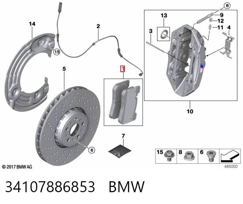 34107886853 BMW Передні гальмівні колодки