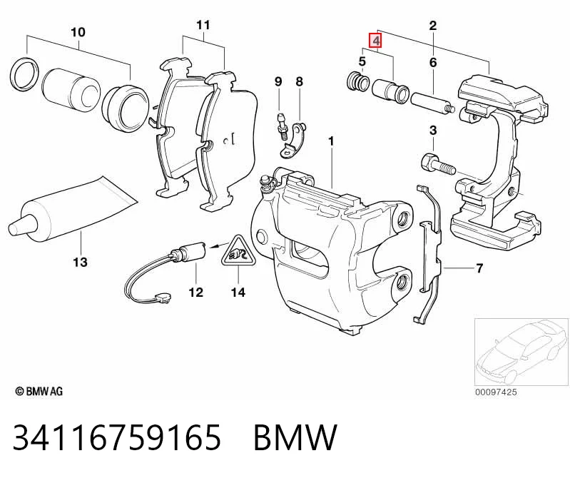 Купити Ремкомплект переднього супорту Audi A8 D3 4E2, 4E8
