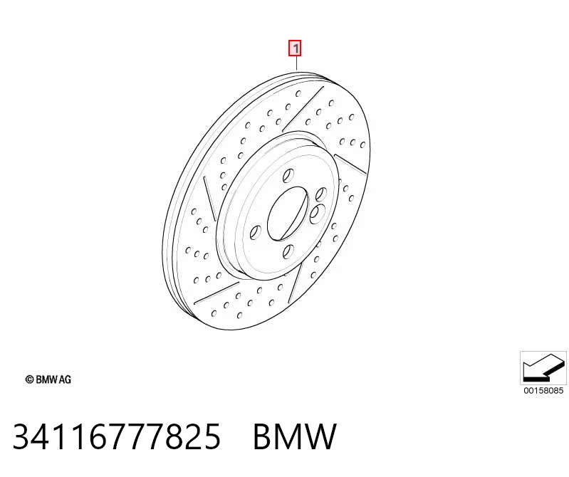 34116777825 BMW Гальмо дискове переднє