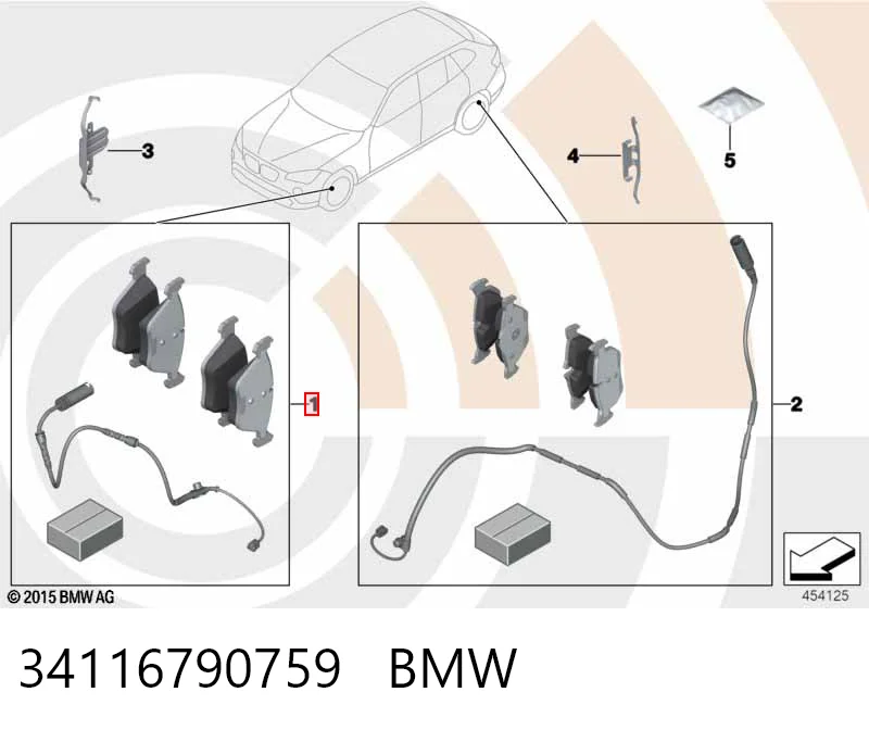 34116790759 BMW Передні гальмівні колодки