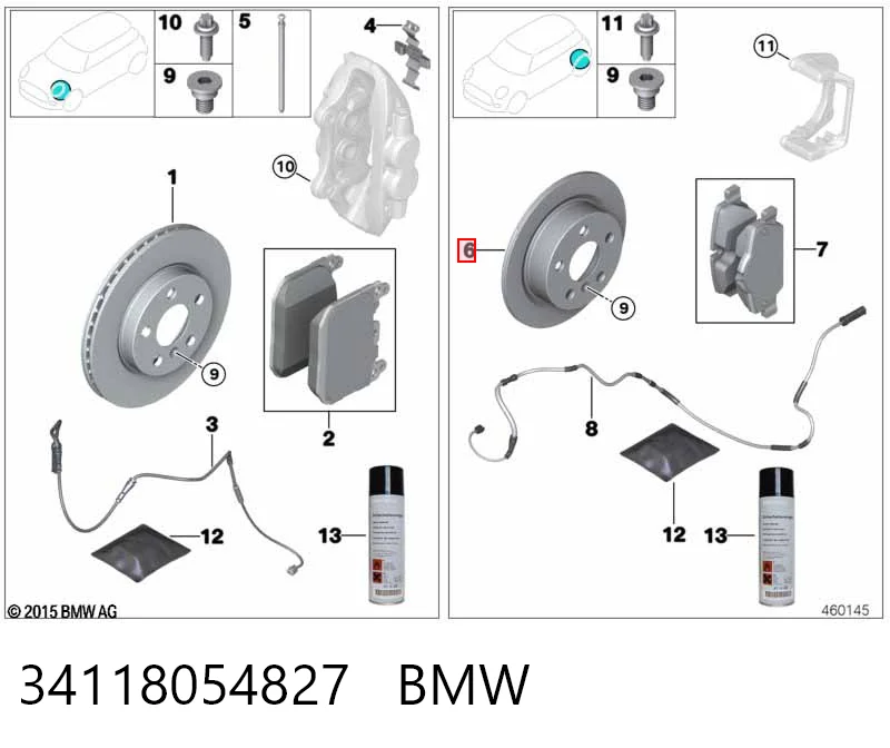 34118054827 BMW Дискові гальма