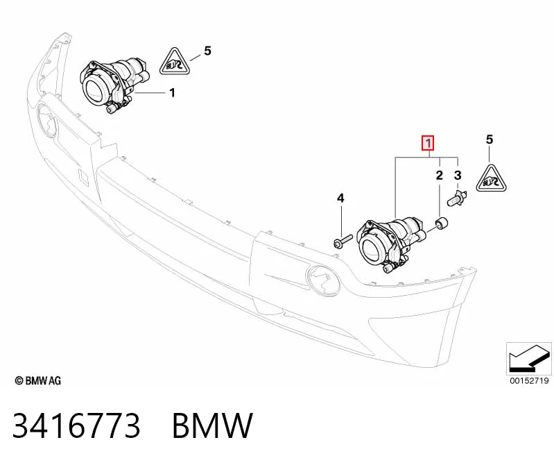  Фара протитуманна, ліва/права BMW X3 