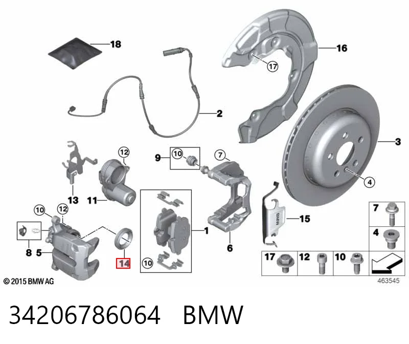 Купити Ремкомплект супорту BMW X5  G05, F95