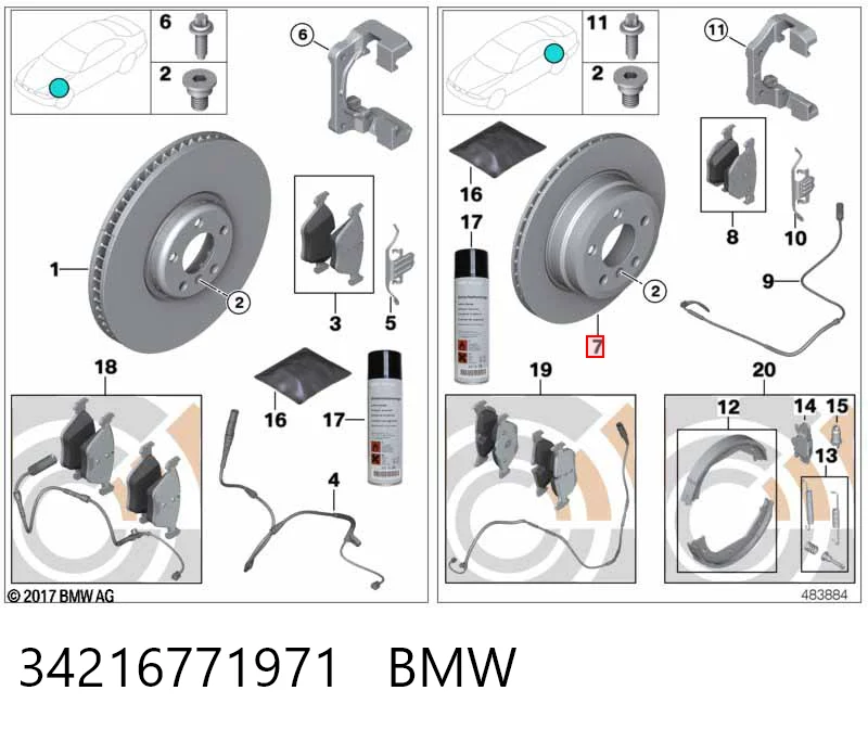 34216771971 BMW Дискові гальма