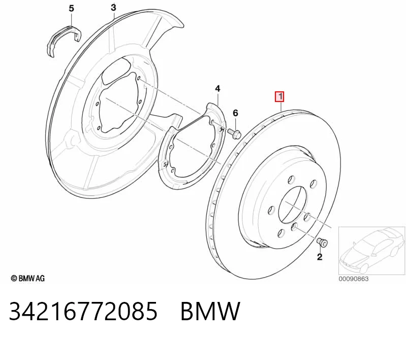 34216772085 BMW Дискові гальма
