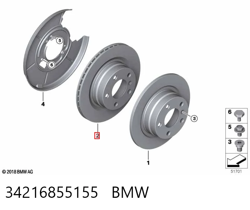 34216855155 BMW Дискові гальма