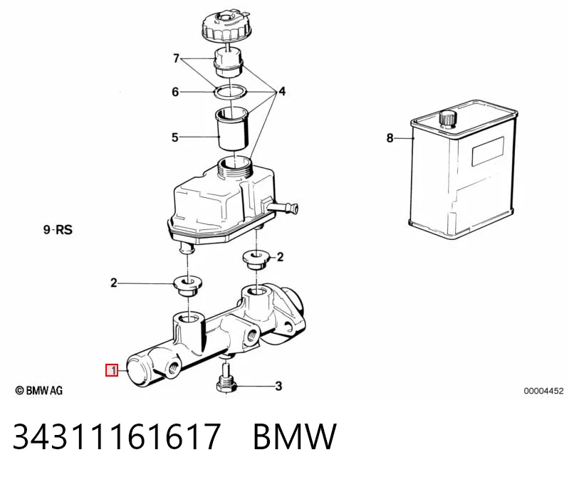 Купити Головний гальмівний циліндр BMW 5  E34