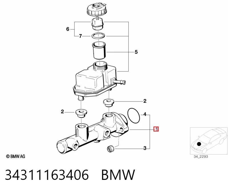  Головний гальмівний циліндр BMW 7 