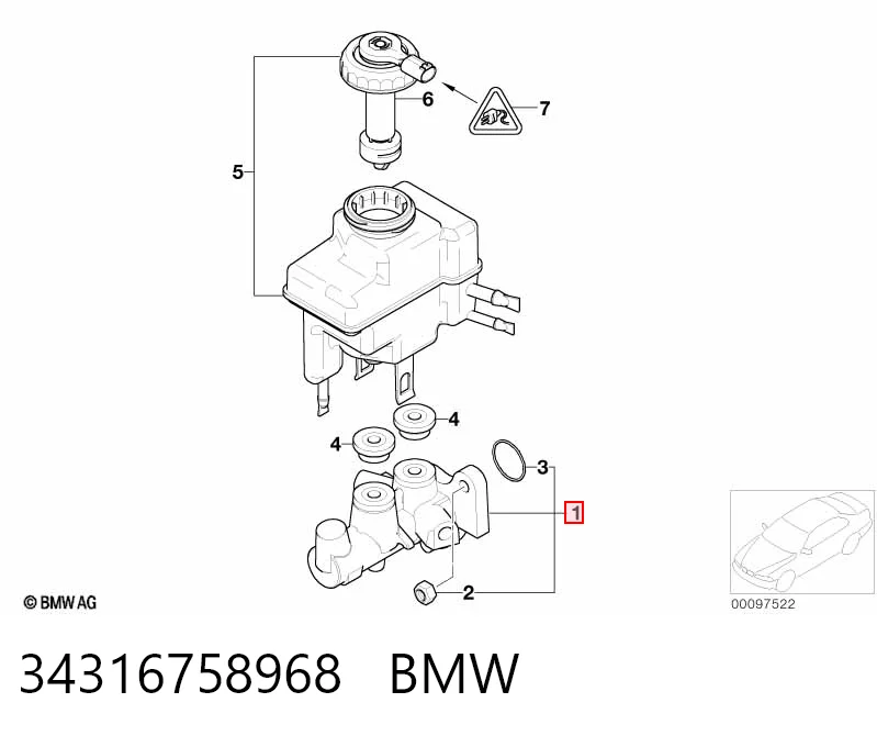 Купити Головний гальмівний циліндр BMW 7  E65, E66, E67