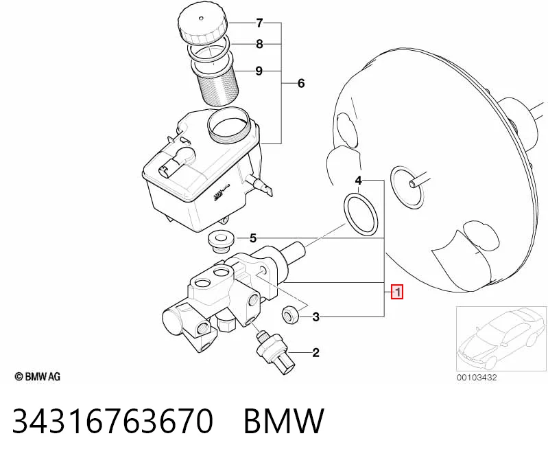  Головний гальмівний циліндр BMW 3 