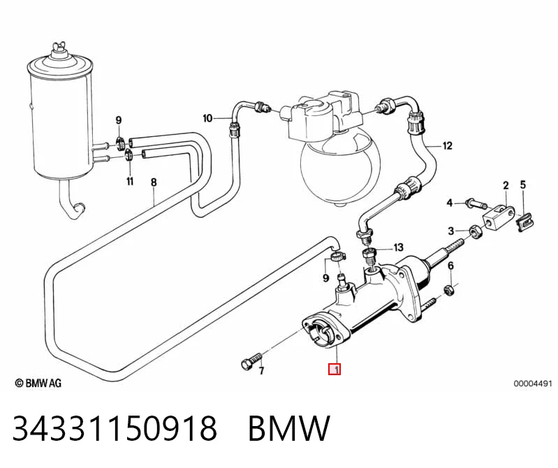 Підсилювач гальм вакуумний на BMW 7  E32