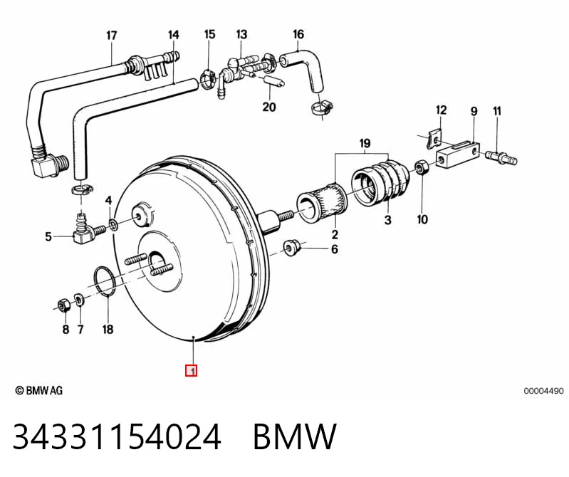 Підсилювач гальм вакуумний на BMW 5  E28