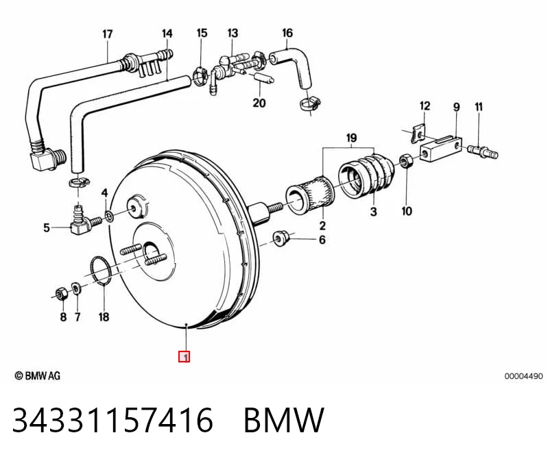 Підсилювач гальм BMW 5 