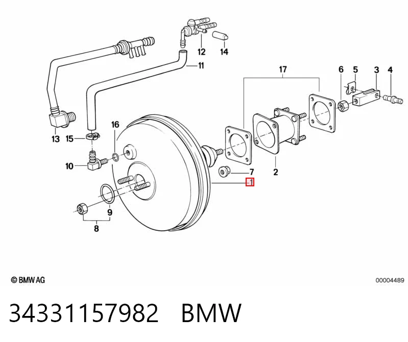 Вакуумний підсилювач гальм BMW 5 