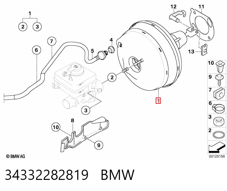 Підсилювач гальм вакуумний на BMW 5  E61