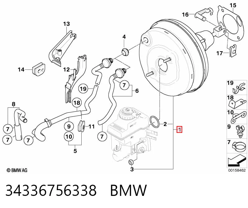  Підсилювач гальм BMW 7 