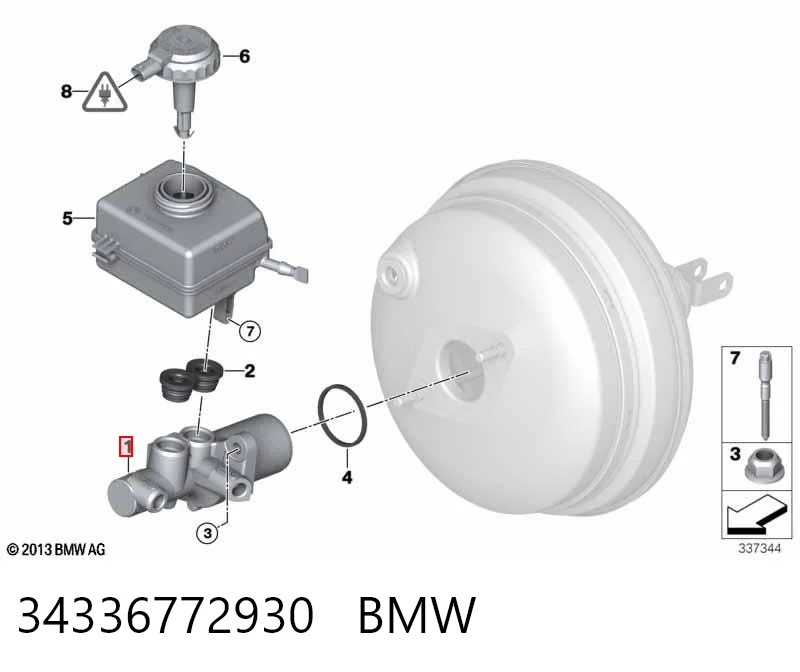 34336772930 BMW Циліндр гальмівний, головний