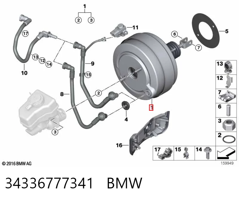Підсилювач гальм вакуумний на BMW X1  E84
