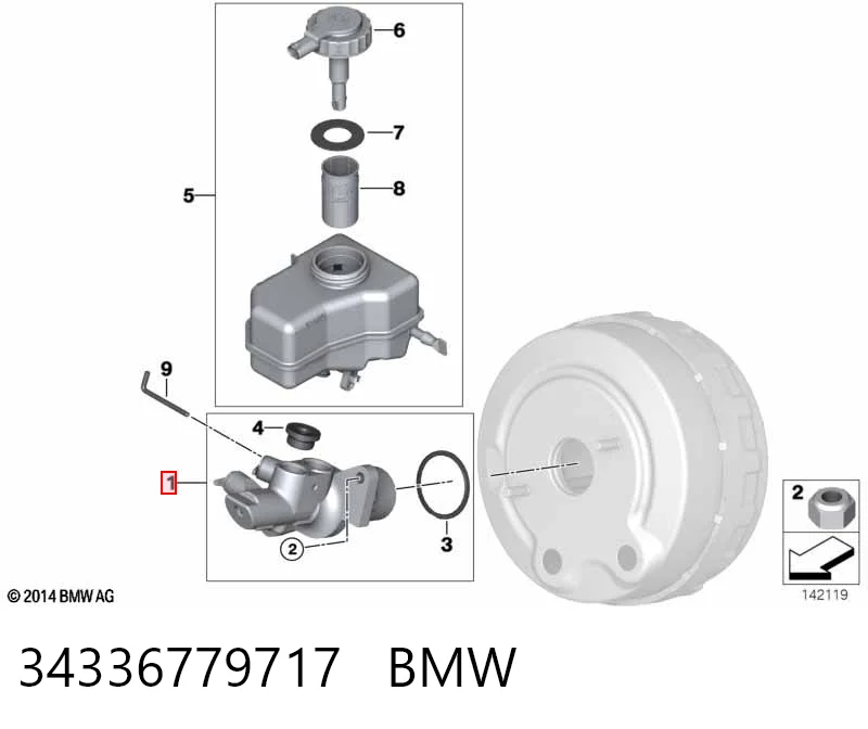 34336779717 BMW Циліндр гальмівний, головний