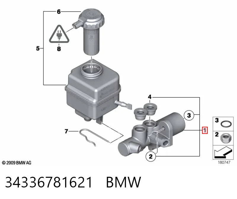34336781621 BMW Циліндр гальмівний, головний