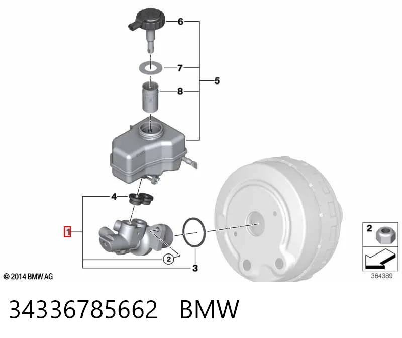 34336785662 BMW Циліндр гальмівний, головний