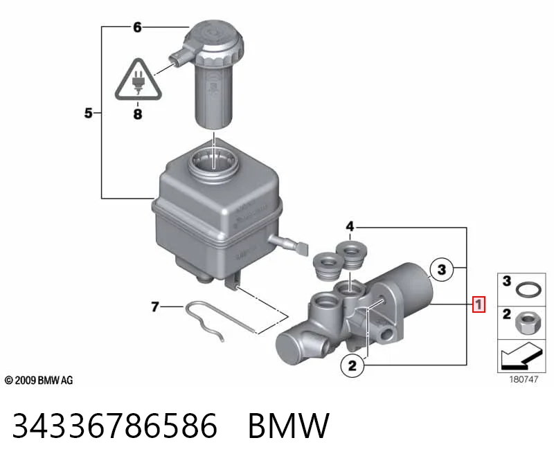 34336786586 BMW Циліндр гальмівний, головний