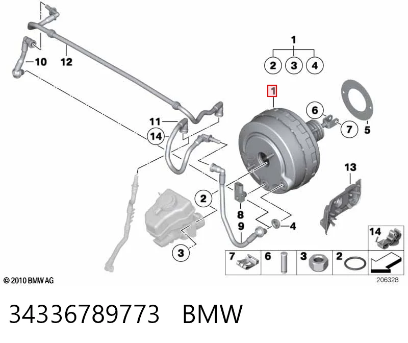 Підсилювач гальм вакуумний на BMW 3  E92