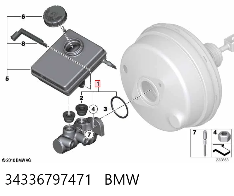 Купити Головний гальмівний циліндр BMW X3  F25