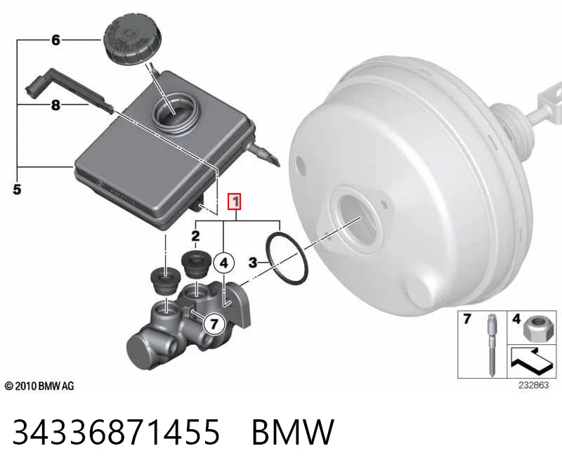 Циліндр гальмівний, головний на BMW X3  F25