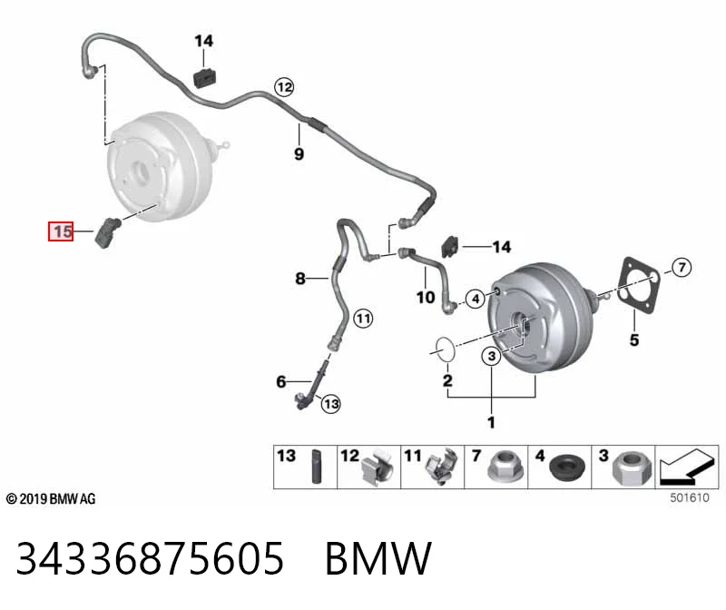 34336875605 BMW Датчик тиску пневматичної гальмівної системи