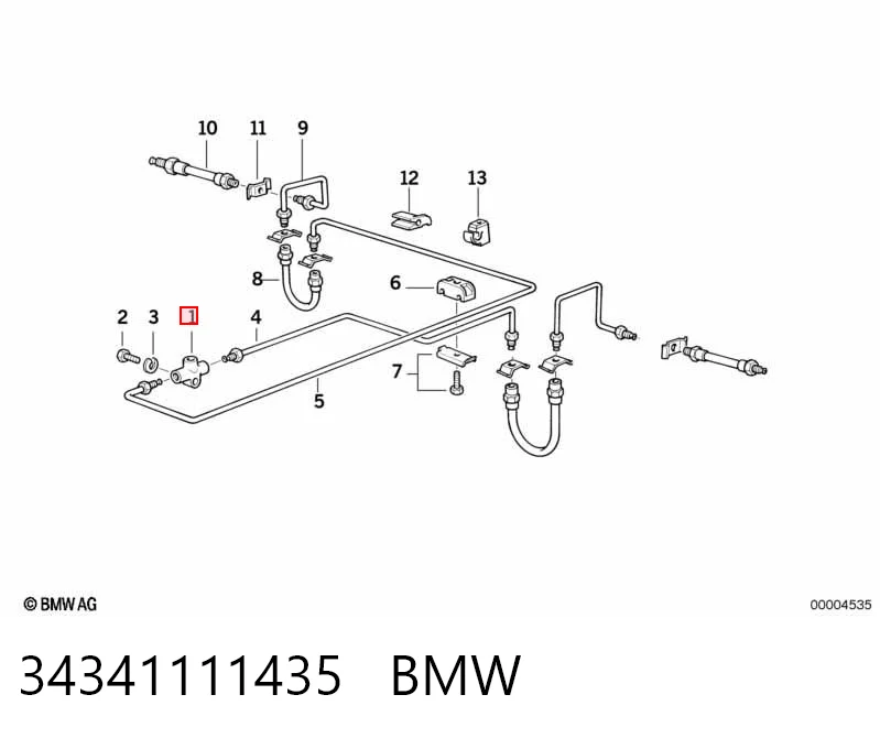 Трійник гальмівних трубок Renault (RVI) 7700634173 ціна, від 5.30 USD