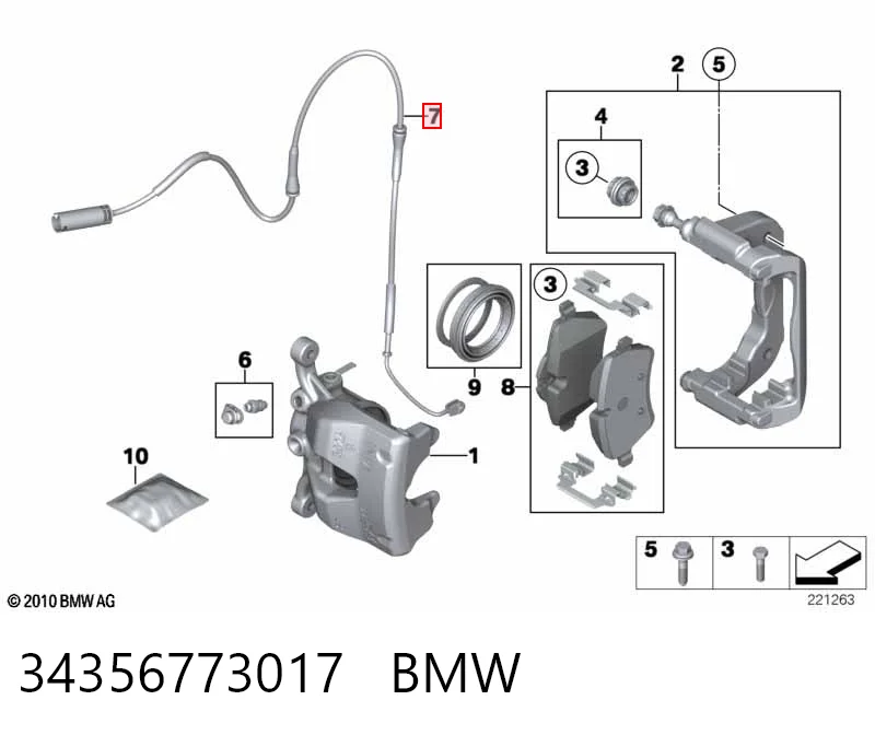 34356773017 BMW Сенсор зносу
