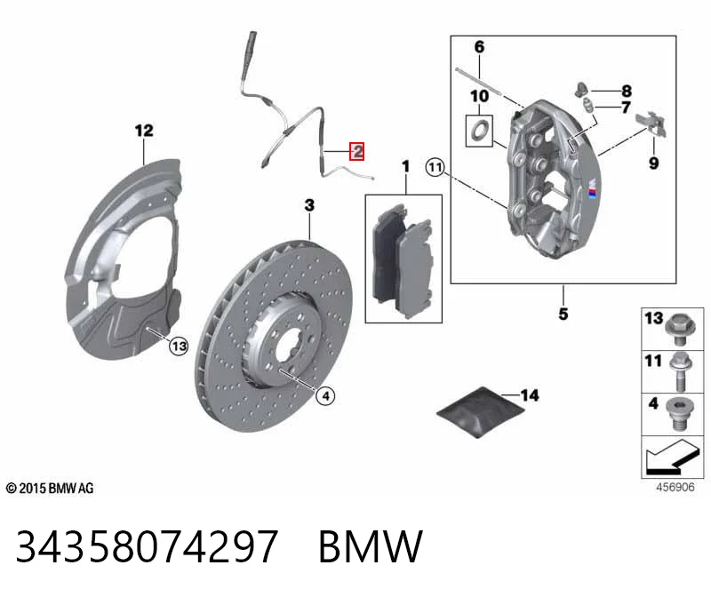34358074297 BMW Датчик зносу колодок