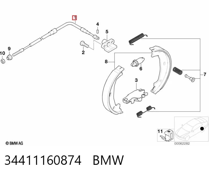 Трос стоянкового гальма передній Adriauto AD050226 ціна, від 10.15 USD