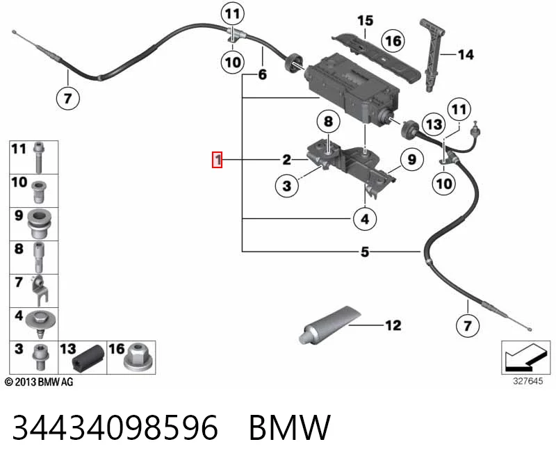 34434098596 BMW Електро мотор ручника