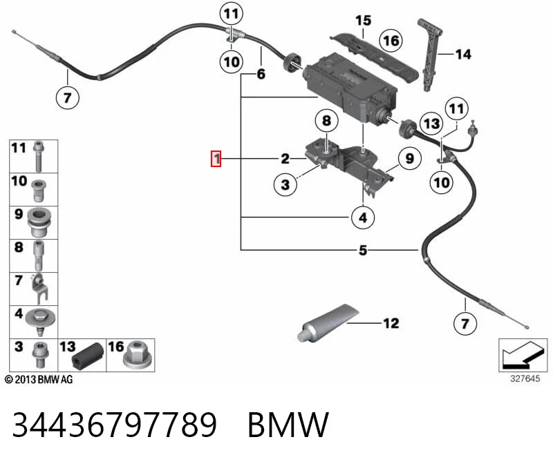 34436797789 BMW Електро мотор ручника