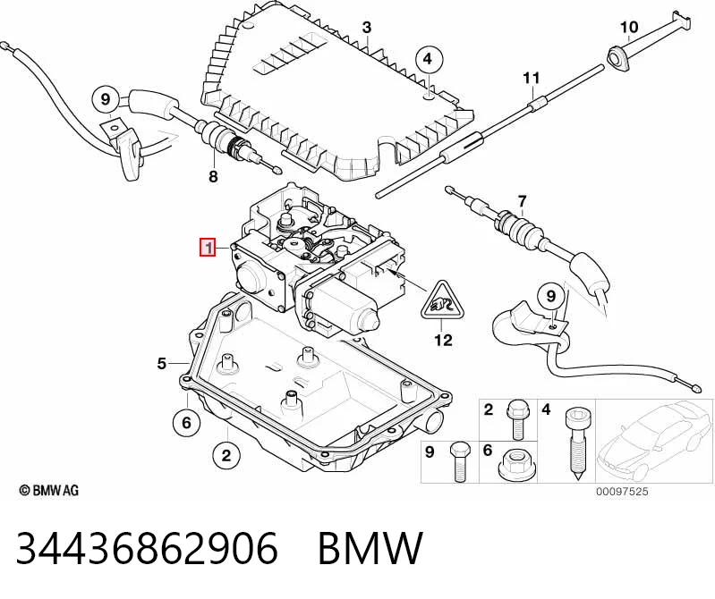 34436862906 BMW Електро мотор ручника