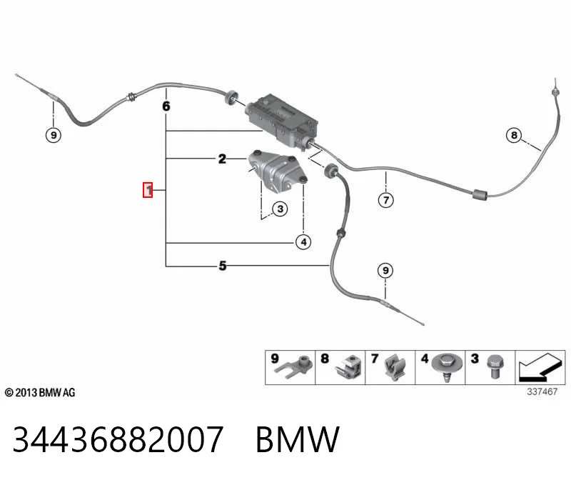 34436882007 BMW БУ електромеханічного гальма стоянки
