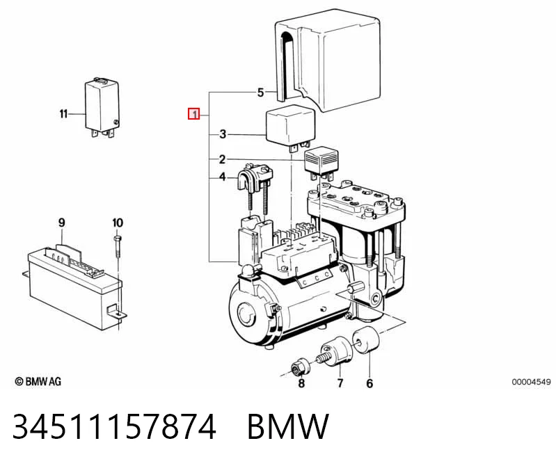 Блок АБС гідравлічний BMW 5 седан (E34) (1987 - 1995) ціна, від 22.68 USD