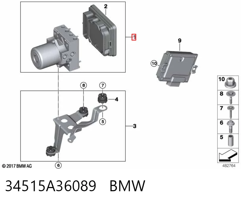 34511543552 BMW Блок управління АБС (ABS)