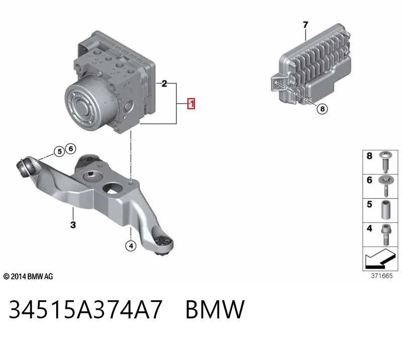 34517915658 BMW Блок управління АБС (ABS)