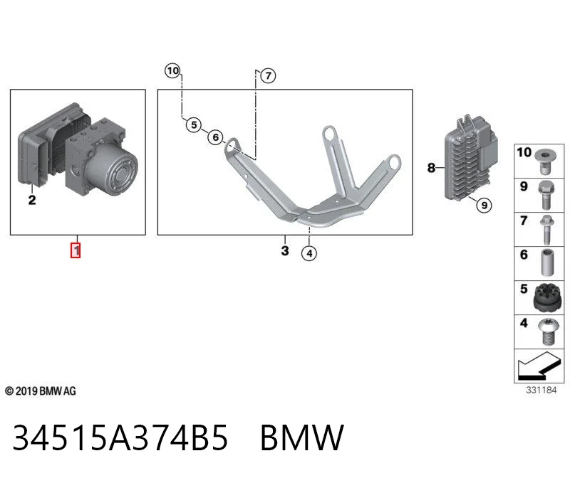 34517915662 BMW Блок управління АБС (ABS)